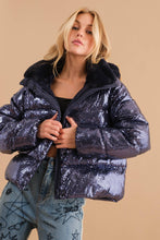 Load image into Gallery viewer, Sequin Puffer Coat
