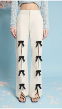 Load image into Gallery viewer, SisterJane Ivy bow cream trousers
