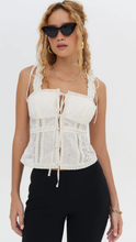 Load image into Gallery viewer, For Love&amp;lemons Morgan white babydoll cami
