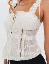 Load image into Gallery viewer, For Love&amp;lemons Morgan white babydoll cami
